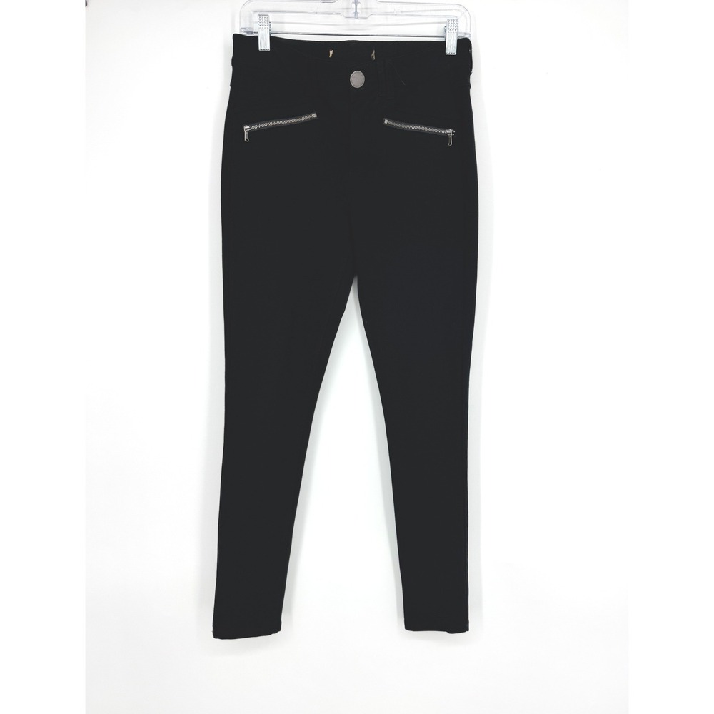 Democracy Ab Solution Black Skinny Pants Zipper Pockets Size 6